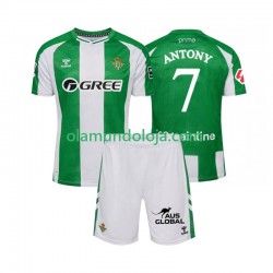 Camisola Real Betis Antony 7 Criança Equipamento Primeiro 2025-2026 Manga Curta